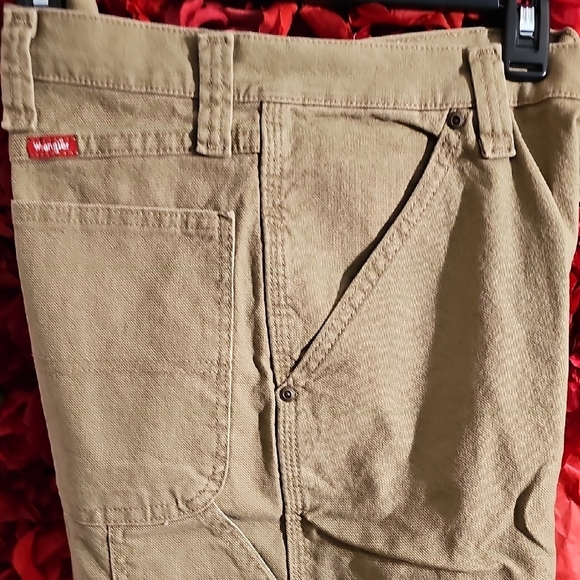 Wrangler NWT Men's Tan Carpenter Pants Size 34 X 32 - Picture 7 of 9